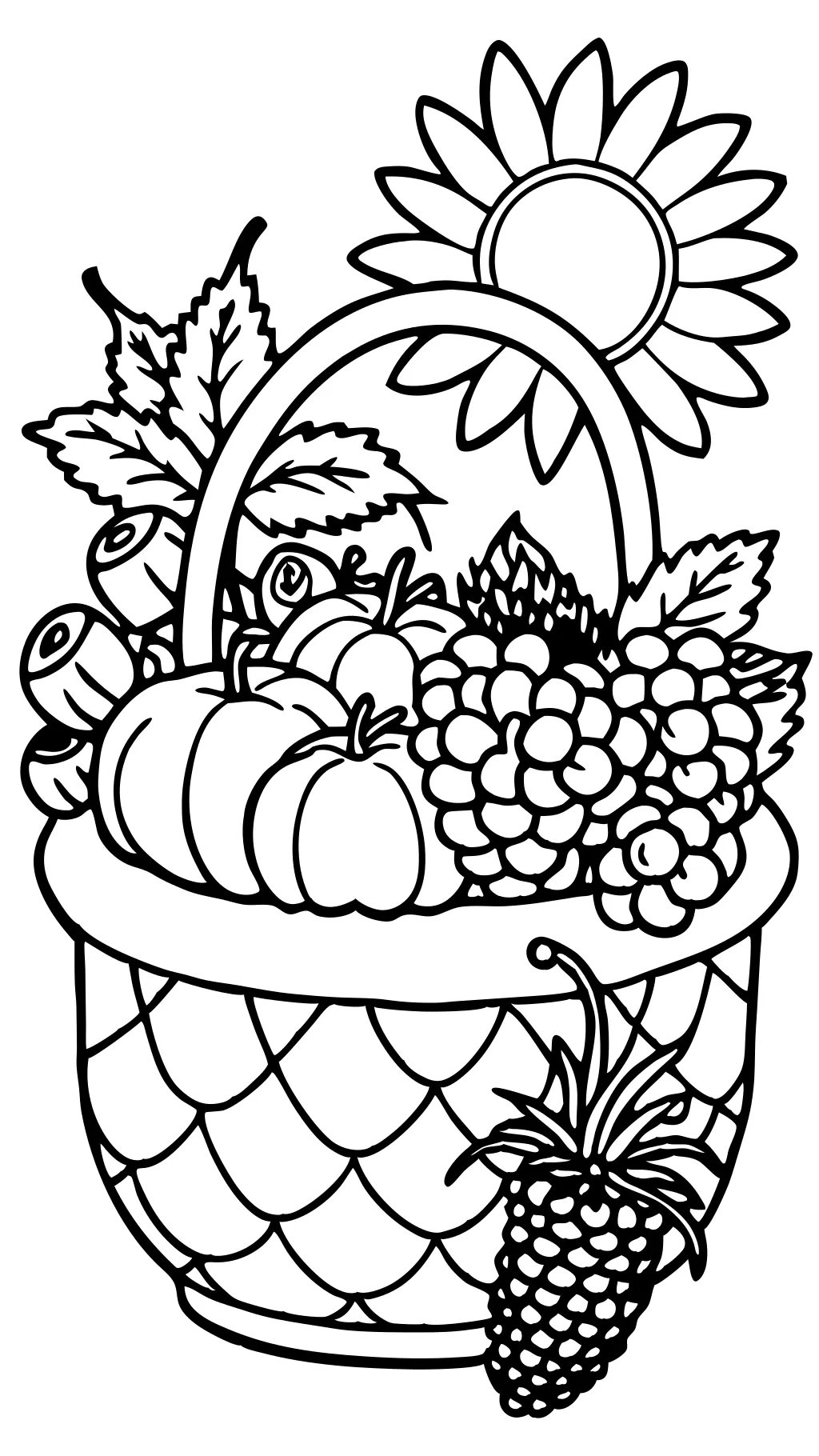 coloring page-basket